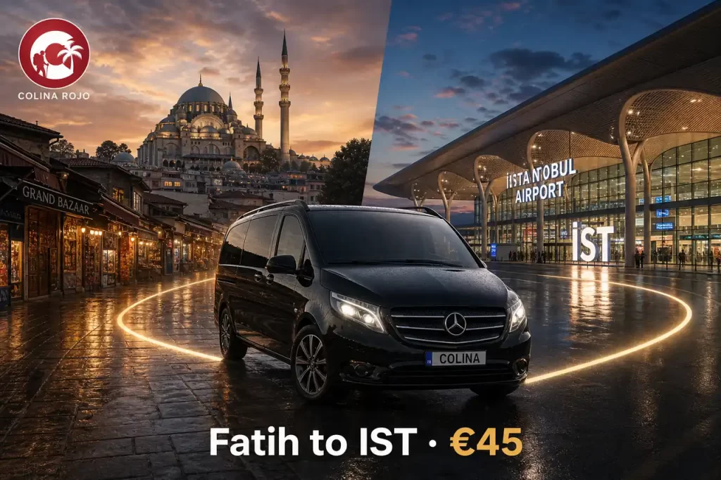 fatih to istanbul airport Colina private transfer Essential 5 curb cover