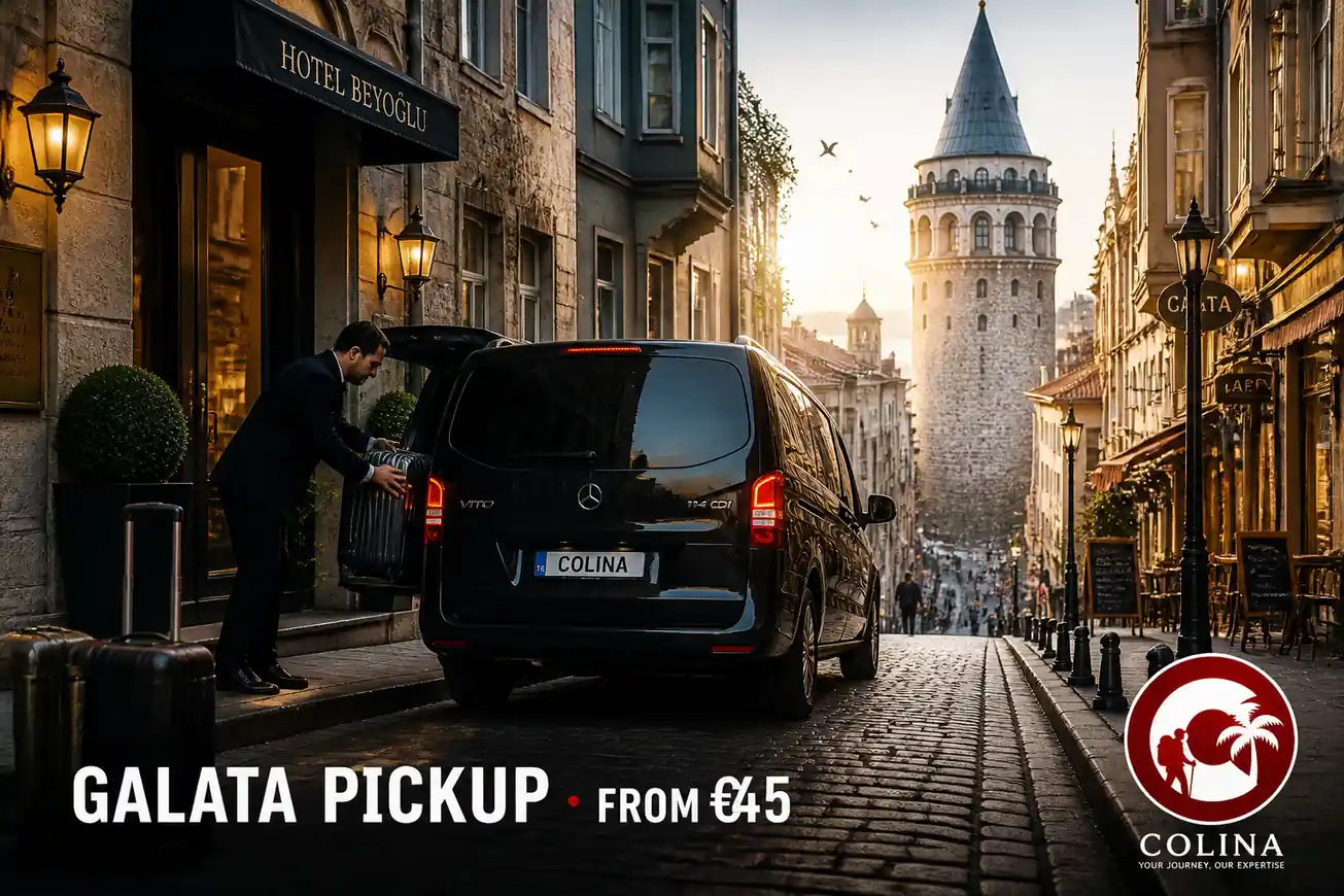 galata to istanbul airport Colina private transfer Galata Tower IST