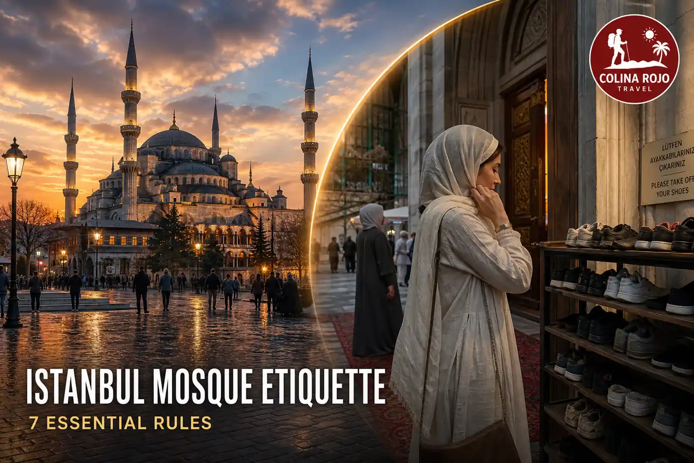 istanbul mosque etiquette at Blue Mosque visitor entrance