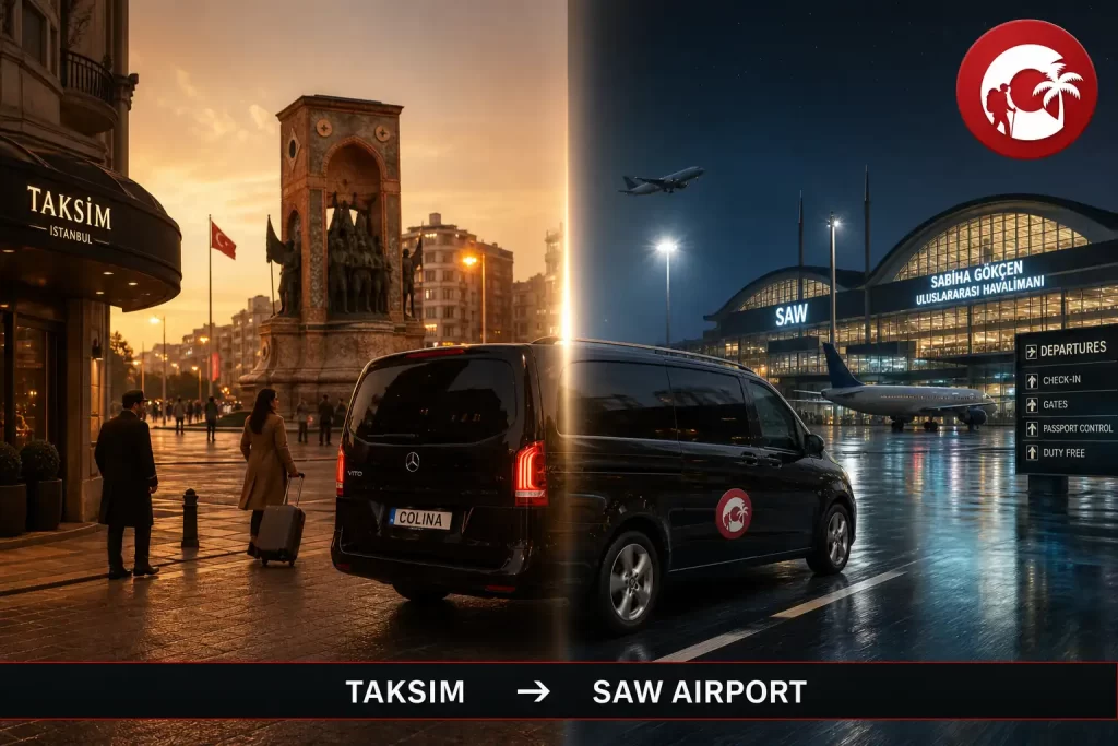 taksim to sabiha gokcen Colina private transfer van split Taksim SAW