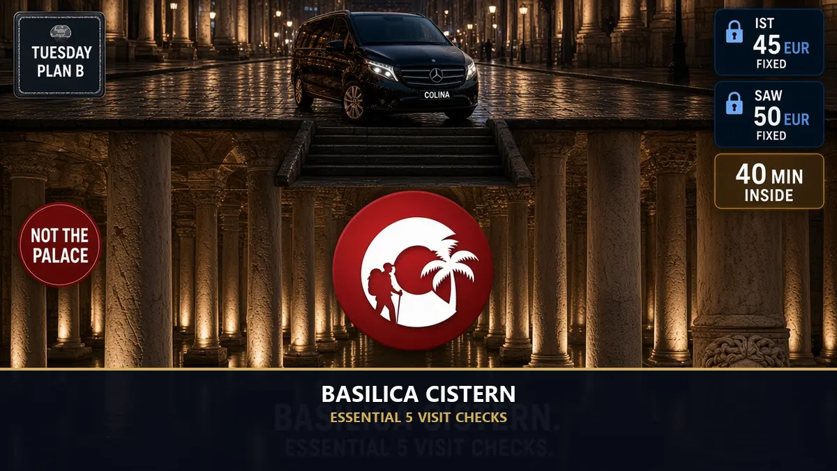Basilica Cistern Essential 5 visit checks: 40 minutes, Tuesday Plan B, not the palaceBasilica Cistern Essential 5 visit checks: 40 minutes, Tuesday Plan B, not the palace