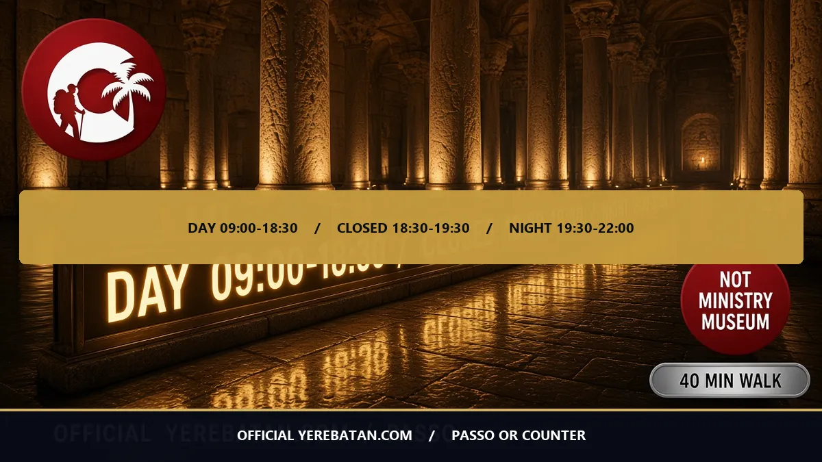 Basilica Cistern Essential 5 visit checks: 40 minutes, Tuesday Plan B, not the palace