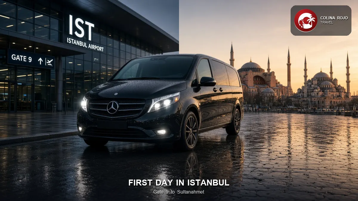 First day in Istanbul from Gate 9 to Sultanahmet in a private Mercedes Vito