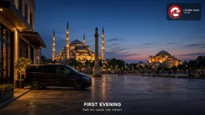 First day in Istanbul from Gate 9 to Sultanahmet in a private Mercedes Vito