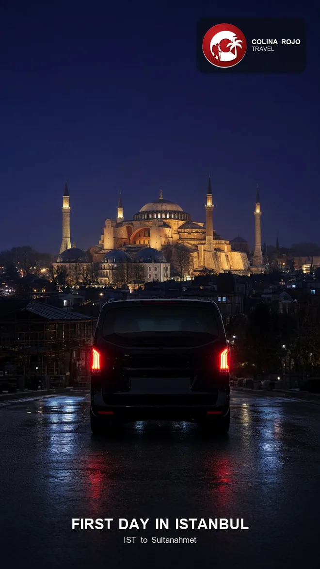 First day in Istanbul from Gate 9 to Sultanahmet in a private Mercedes Vito