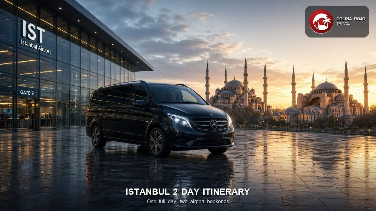 Istanbul 2 day itinerary split: Istanbul Airport Gate 9 and Sultanahmet with a private Mercedes Vito