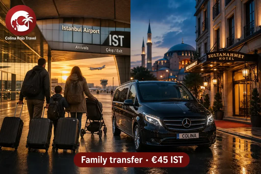 istanbul airport family transfer Hagia family Vito airport cover