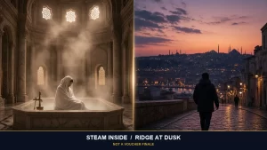 turkish hammam istanbul steam hall and open door, Essential 5 steam checks