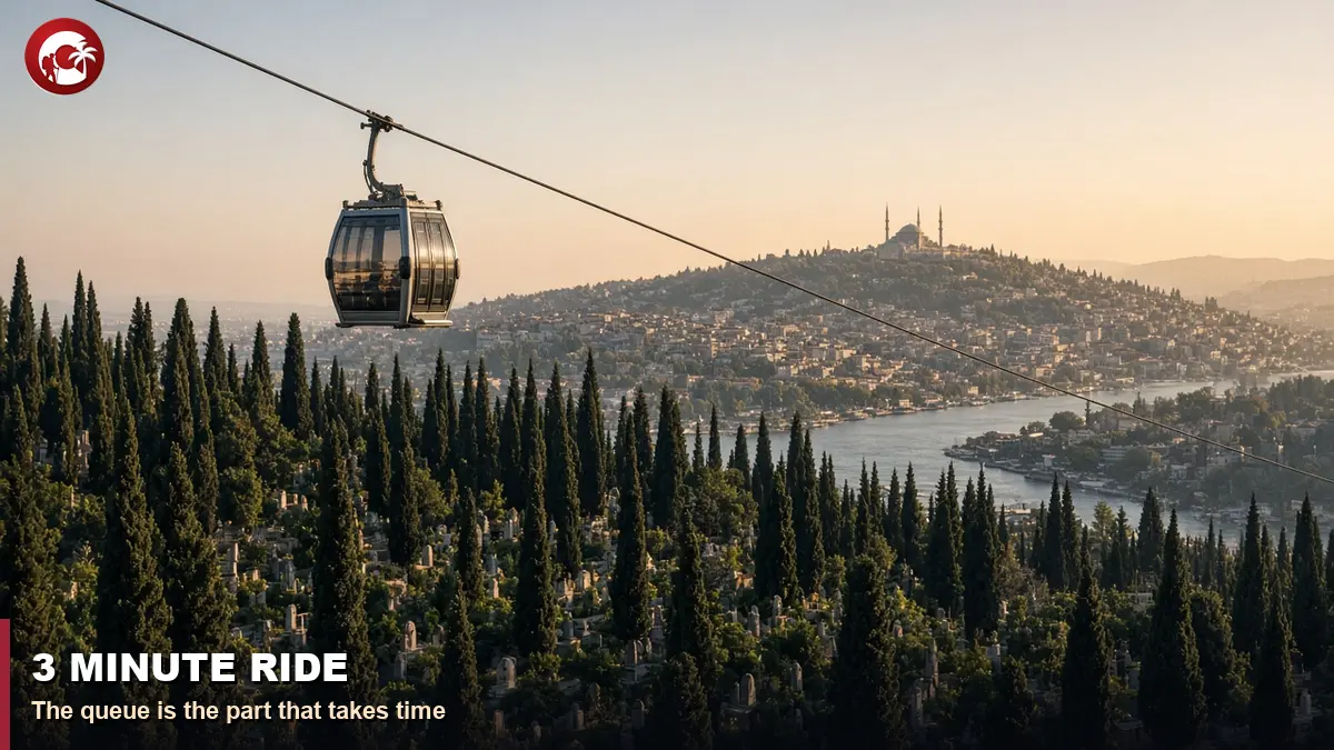 Pierre Loti terrace above the Golden Horn, one figure at the rail