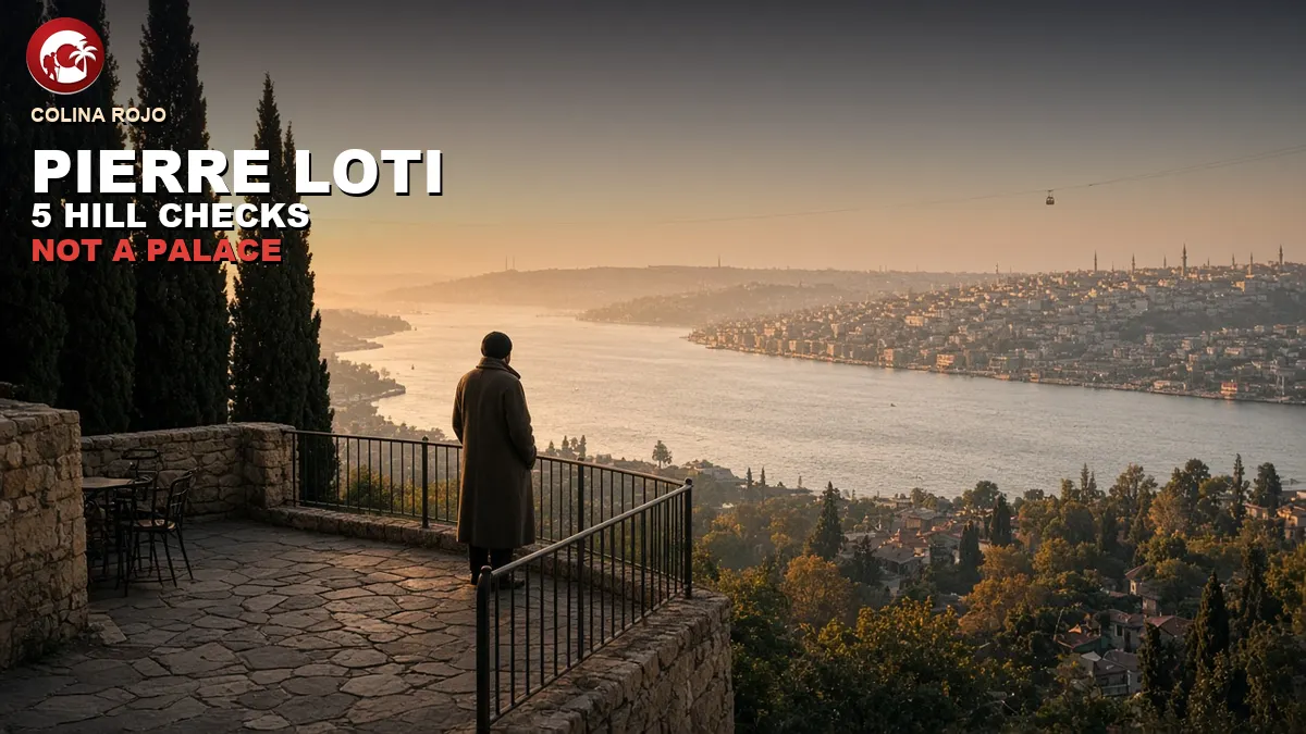 Pierre Loti terrace above the Golden Horn, one figure at the rail
