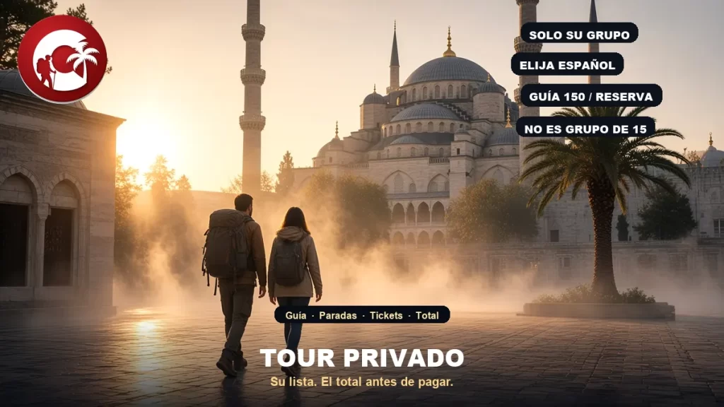 tour privado Estambul pareja en la Mezquita Azul al amanecer